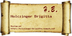 Holczinger Brigitta névjegykártya